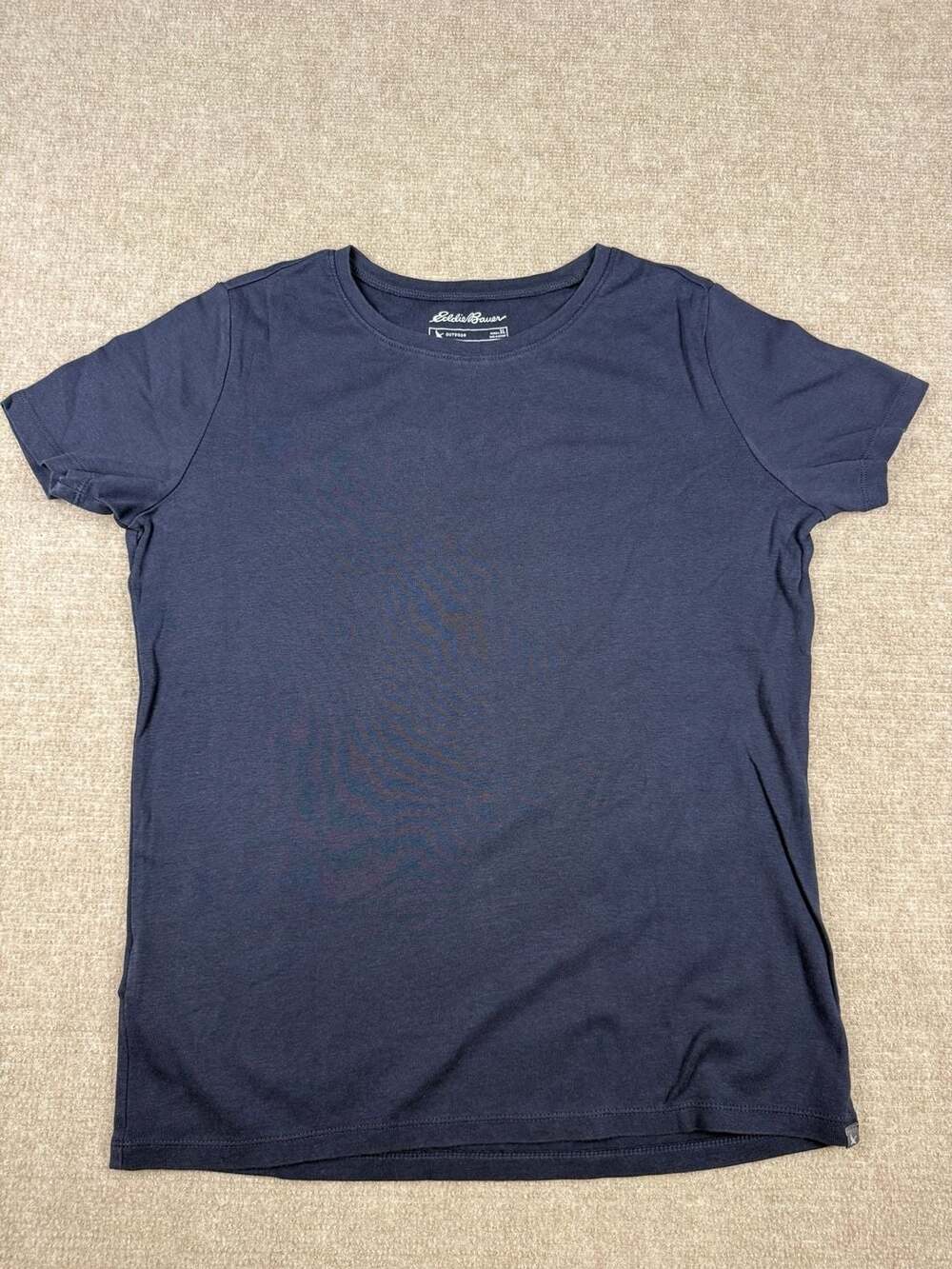 Eddie Bauer Women's Outdoor Navy Blue Crewneck T-Shirt lightweight summer everyd